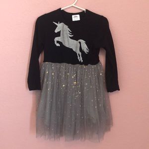 Toddler Long Sleeve Unicorn Dress